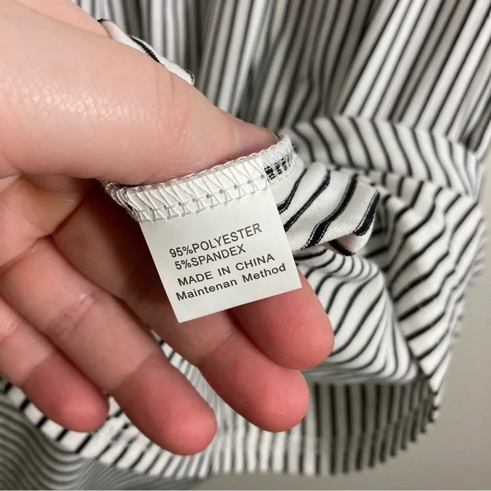 NWT Merokeety Striped Prairie Dress - Black/White - Large - Picture 9 of 10